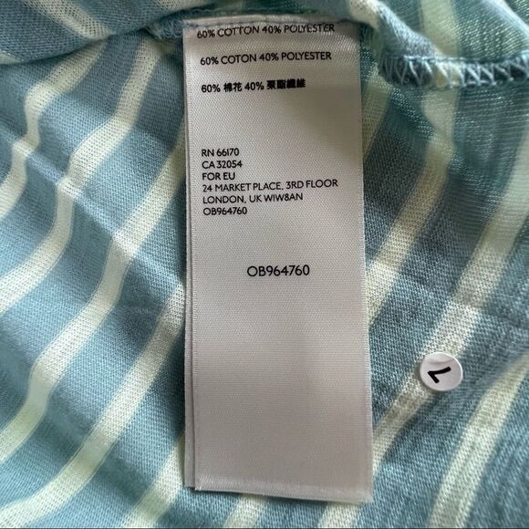 Nwt! Free People • Large L. Night Sky Stripe Tee in Sage Green - Picture 10 of 14